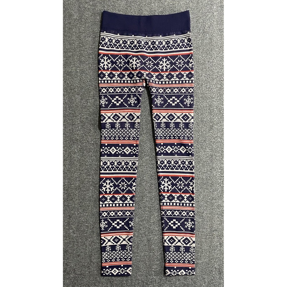 Knitted Leggings Nordic Multicolor No Boundaries Juniors Size M-7/9